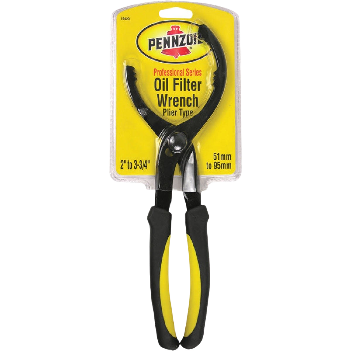 Black and yellow oil filter pliers with ergonomic handles for easy grip, designed for automotive and home improvement tasks