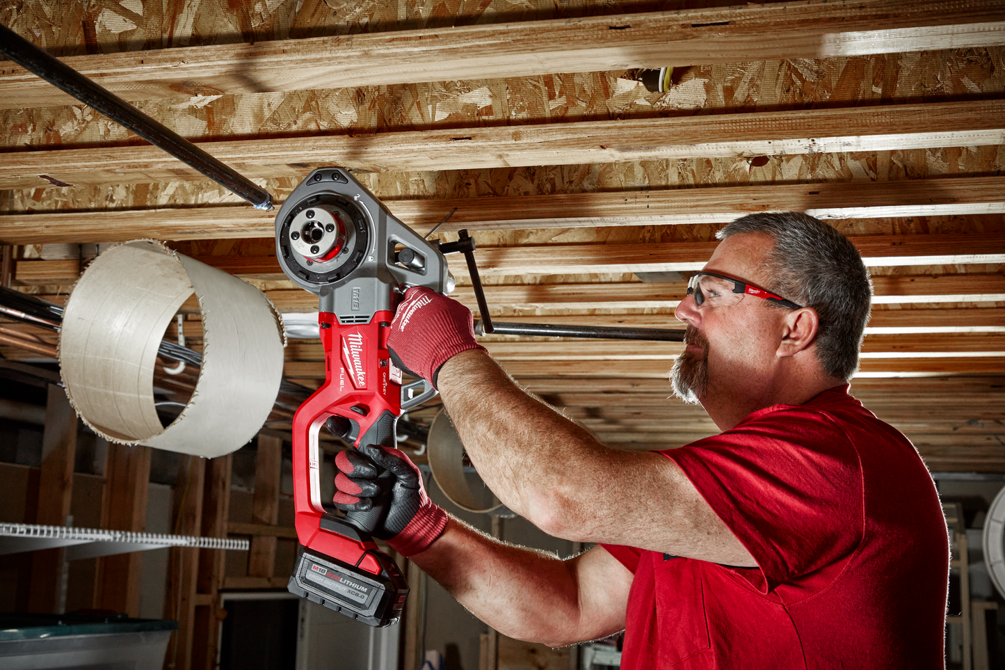 Milwaukee M18 FUEL™ Compact Pipe Threader w/ ONE-KEY™ w/ 1/2" - 1-1/4" Compact NPT Forged Aluminum Die Heads