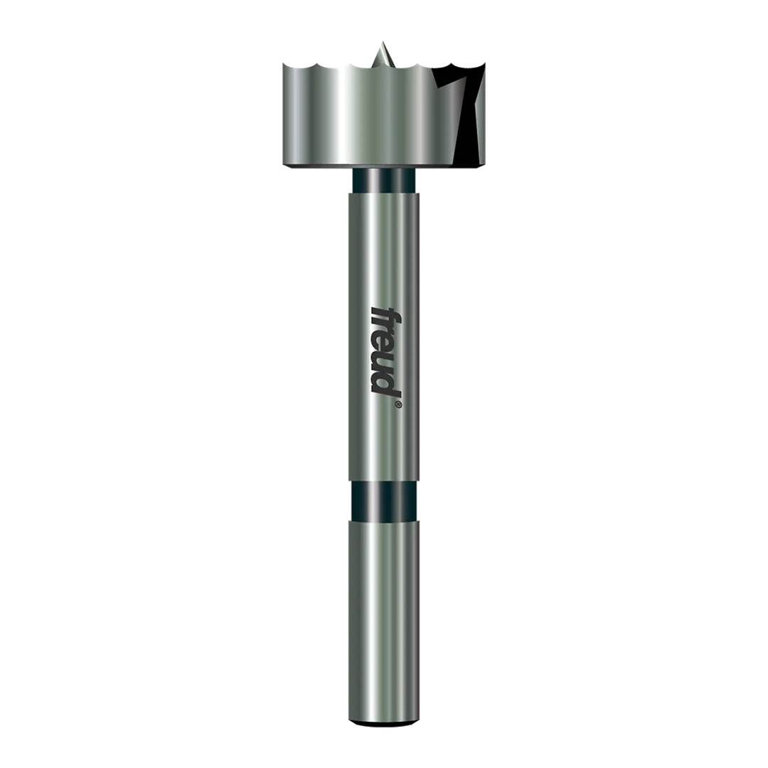 Precision Forstner bit with serrated cutting edge for clean, splinter-free holes in tool and drill bit collections under $50