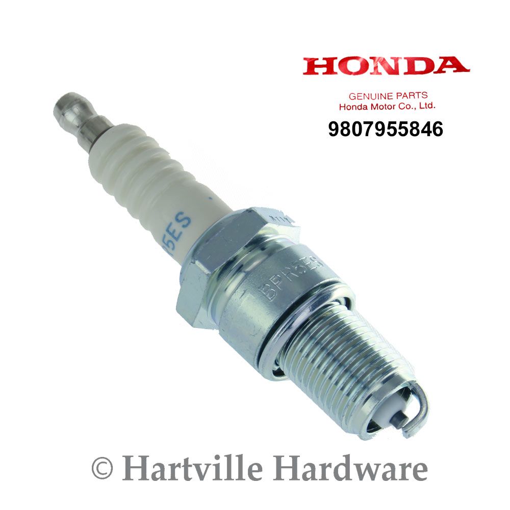 Honda spark plug with metal threaded body and ceramic insulator, suitable for parts and lubricants under $50 collections