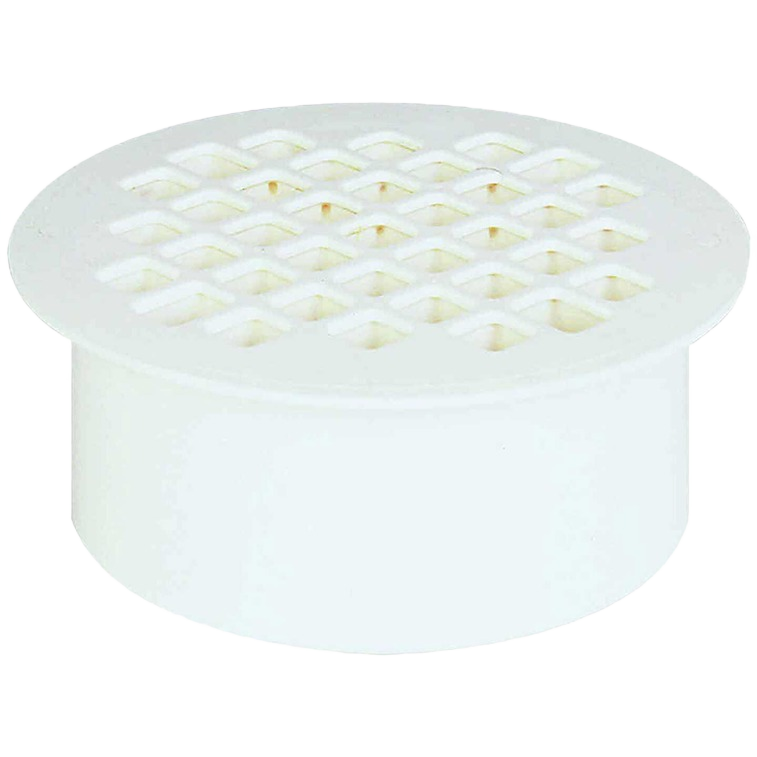 White PVC floor drain strainer with lattice design for plumbing and pipes & fittings in home improvement collections under $50