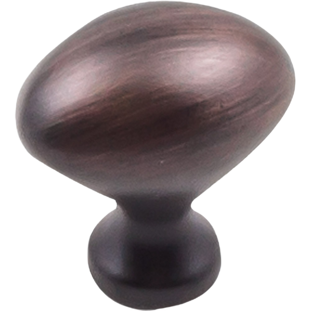 Brushed oil rubbed bronze cabinet knob with smooth rounded design for furniture and hardware applications