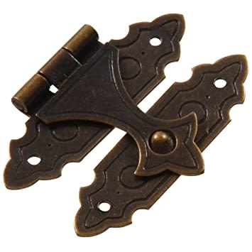Solid brass antique-style decorative catch with hinged design for cabinets and furniture in hardware collections under $50