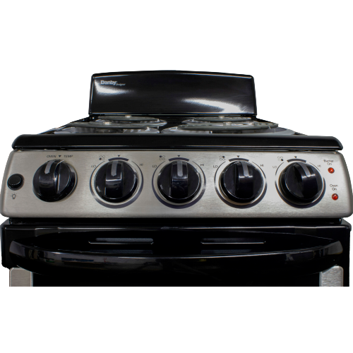20" Electric Range, Coil Elements,Glass Door Window,Push & Turn Knobs