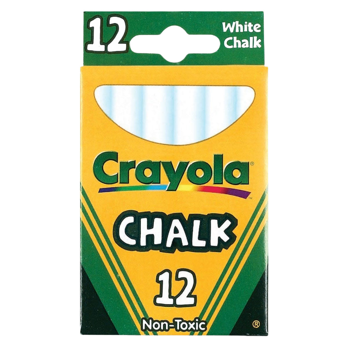 Box of 12 white non-toxic chalk sticks for creative use in office supplies and stationary under $25 collections