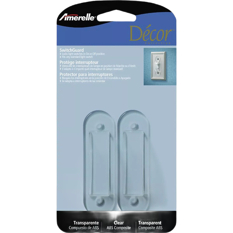 Clear plastic toggle switch guards to protect light switches, suitable for hardware and home improvement projects under $50 collections