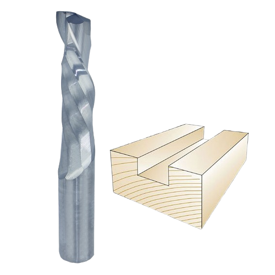 Spiral up/downcut router bit for smooth, chip-free cuts on laminates, in tool accessories and power tool collections