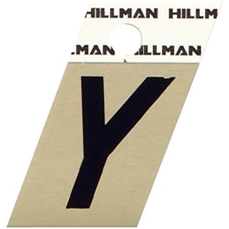 Black letter Y sticker with gold aluminum background for home improvement and hardware projects under $50