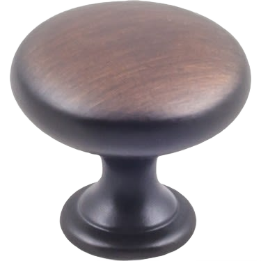 Rounded cabinet knob in brushed oil rubbed bronze finish for furniture hardware and home improvement projects under $50 collections