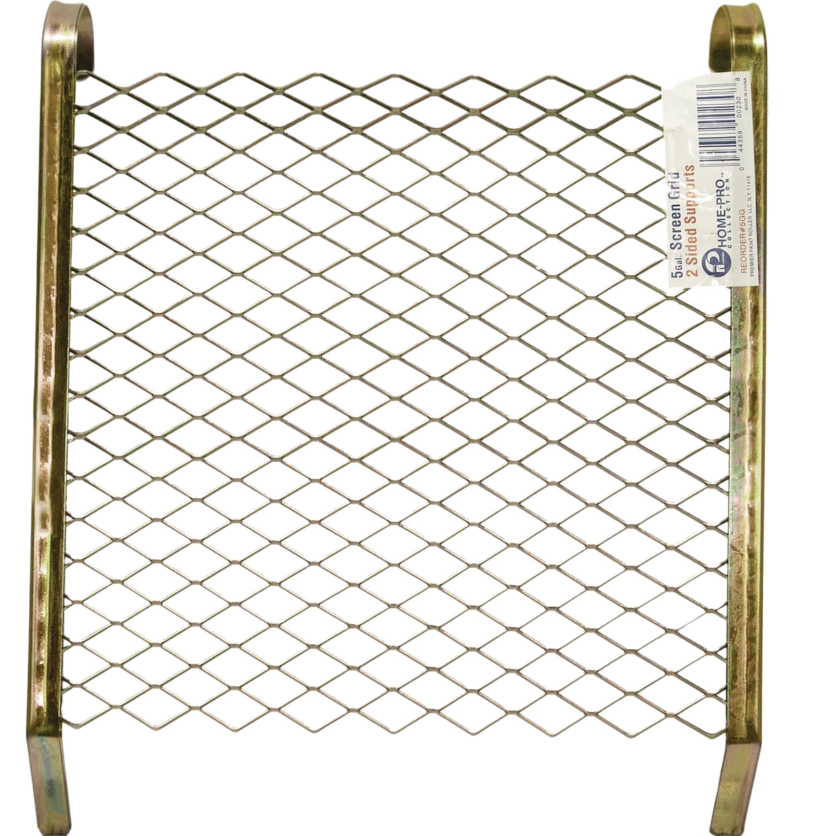 Rust-resistant metal paint roller grid with pre-bent edges for easy attachment to paint buckets in home improvement tools collection