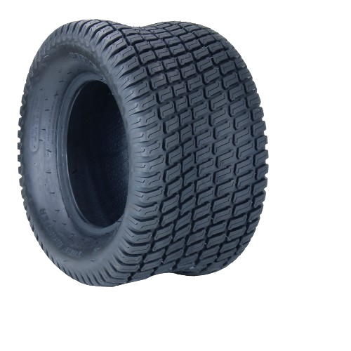 Wide tread tire with block pattern designed for outdoor equipment and home improvement use