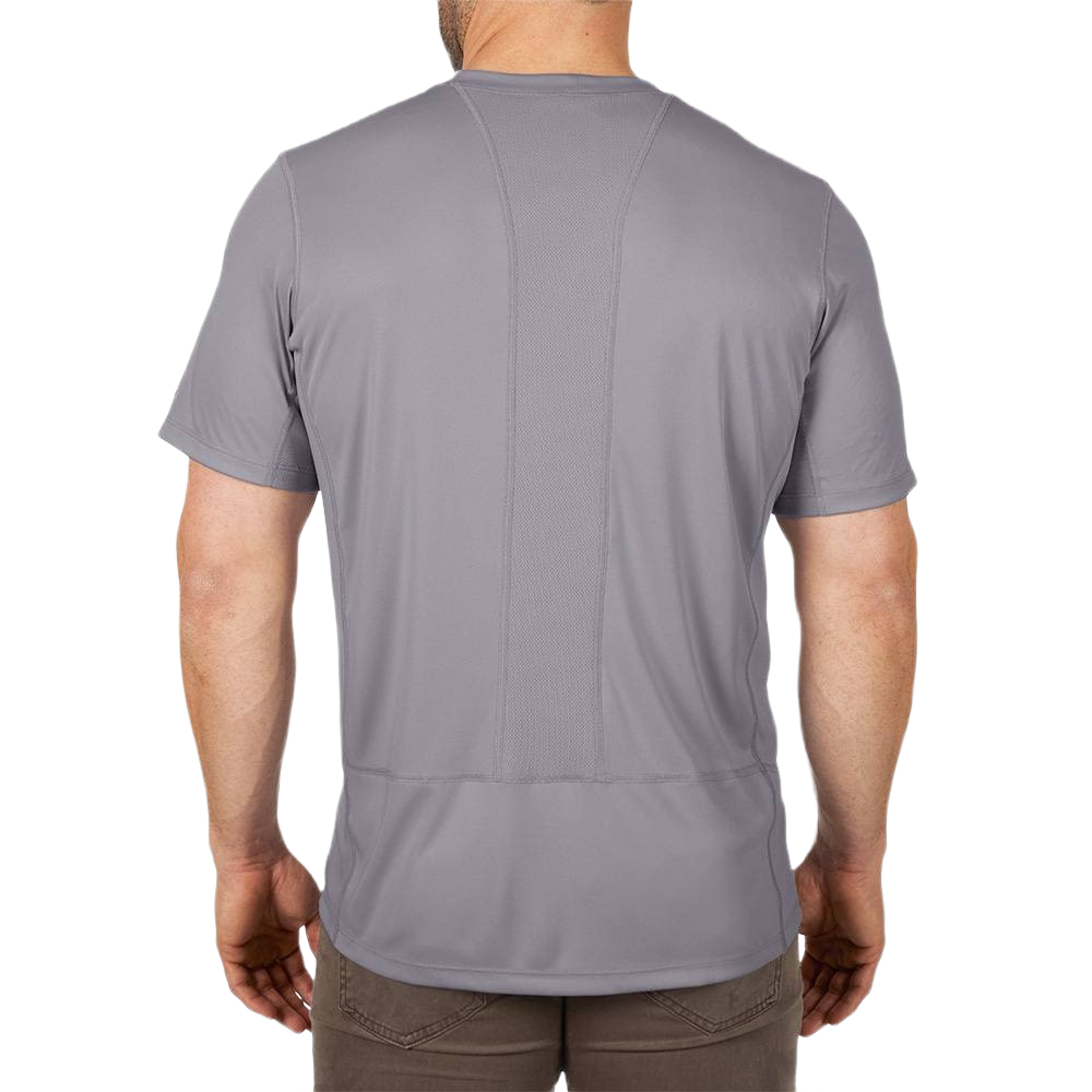 Men's large gray lightweight performance shirt with breathable COOLCORE® fabric in Milwaukee Apparel clothing collections