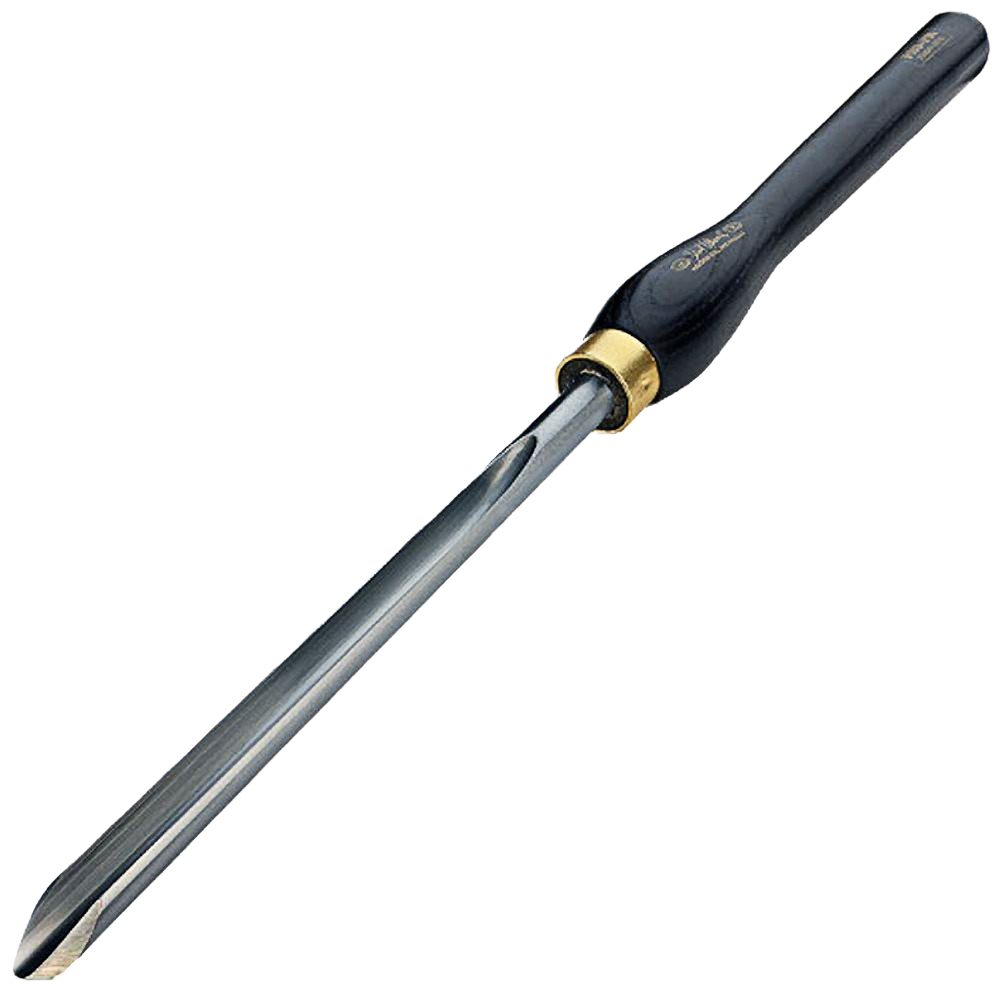 Ellsworth bowl gouge with black handle and metal shaft for precision woodworking and home improvement tasks