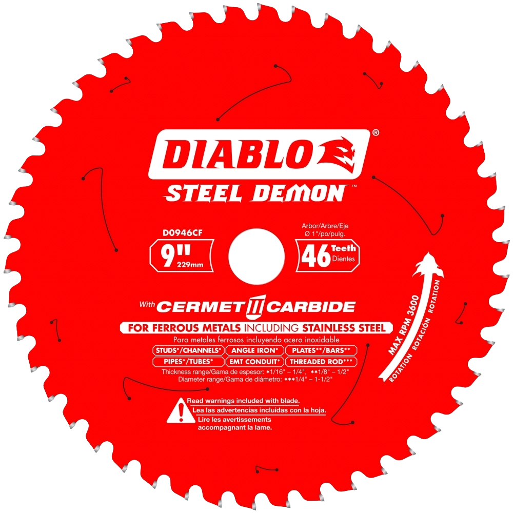 Red metal cutting saw blade with 46 teeth for ferrous metals in Tool Accessories and Power Tool Accessories collections