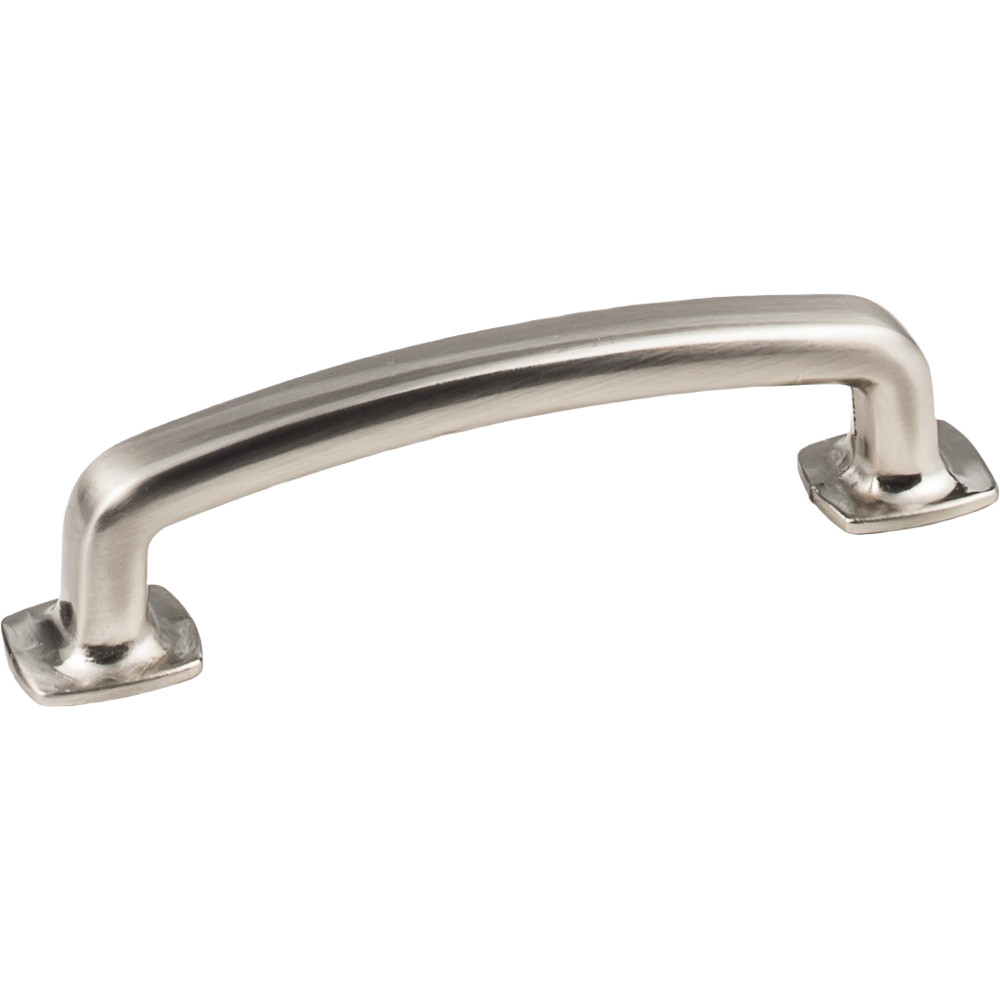 Satin nickel cabinet pull with 96mm center-to-center spacing for furniture hardware and home improvement collections