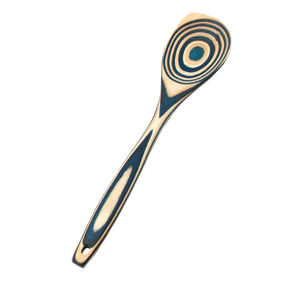 Colorful bamboo pakkawood corner spoon with ergonomic handle for kitchen utensils and cooking tools under $50 collections