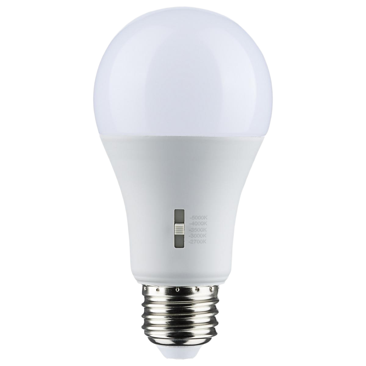 LED bulb with medium base and color temperature selector switch for lighting and electrical home improvement collections