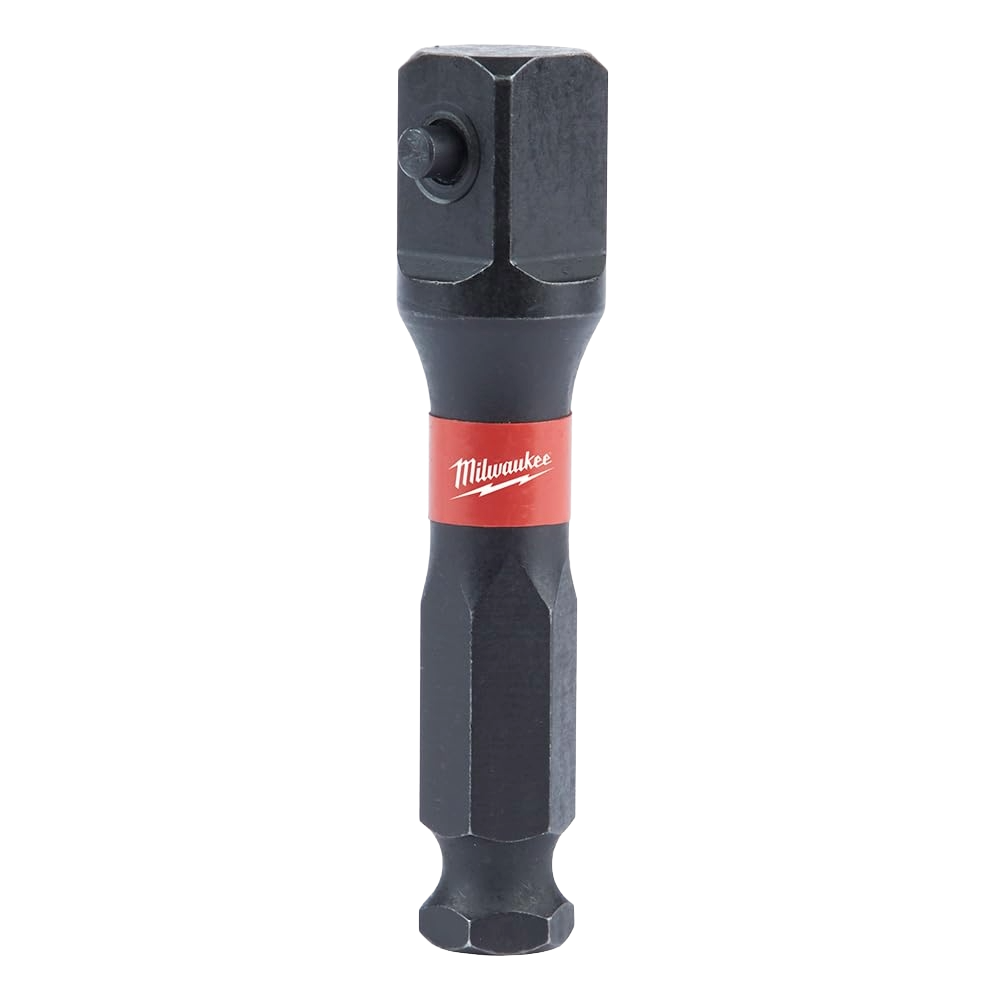 Durable black impact duty socket adapter with red Milwaukee band, designed for tool accessories and home improvement use under $50