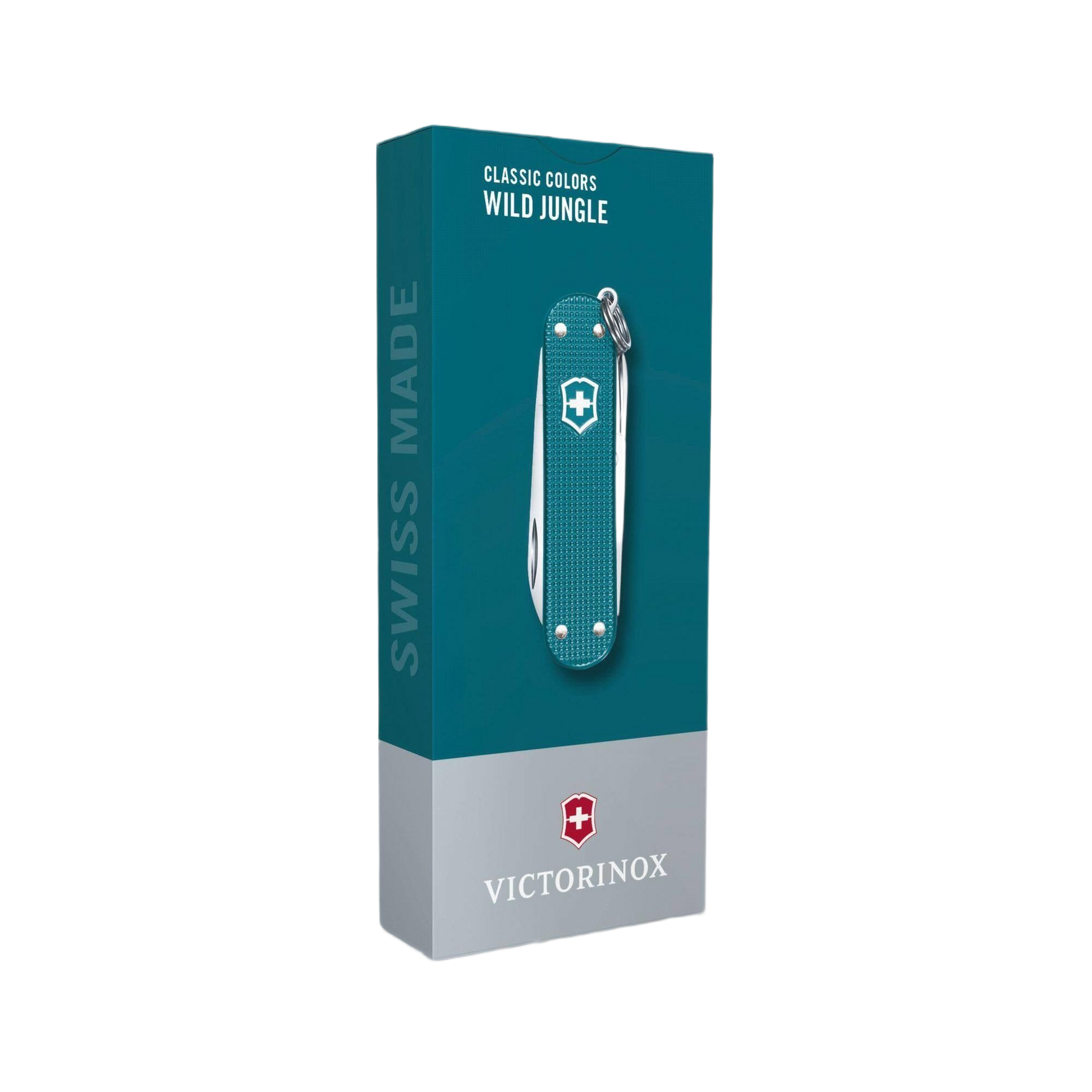 Teal Victorinox Classic Alox pocket knife with keyring, compact multi-tool for cutting and woodworking tasks under $50 collections