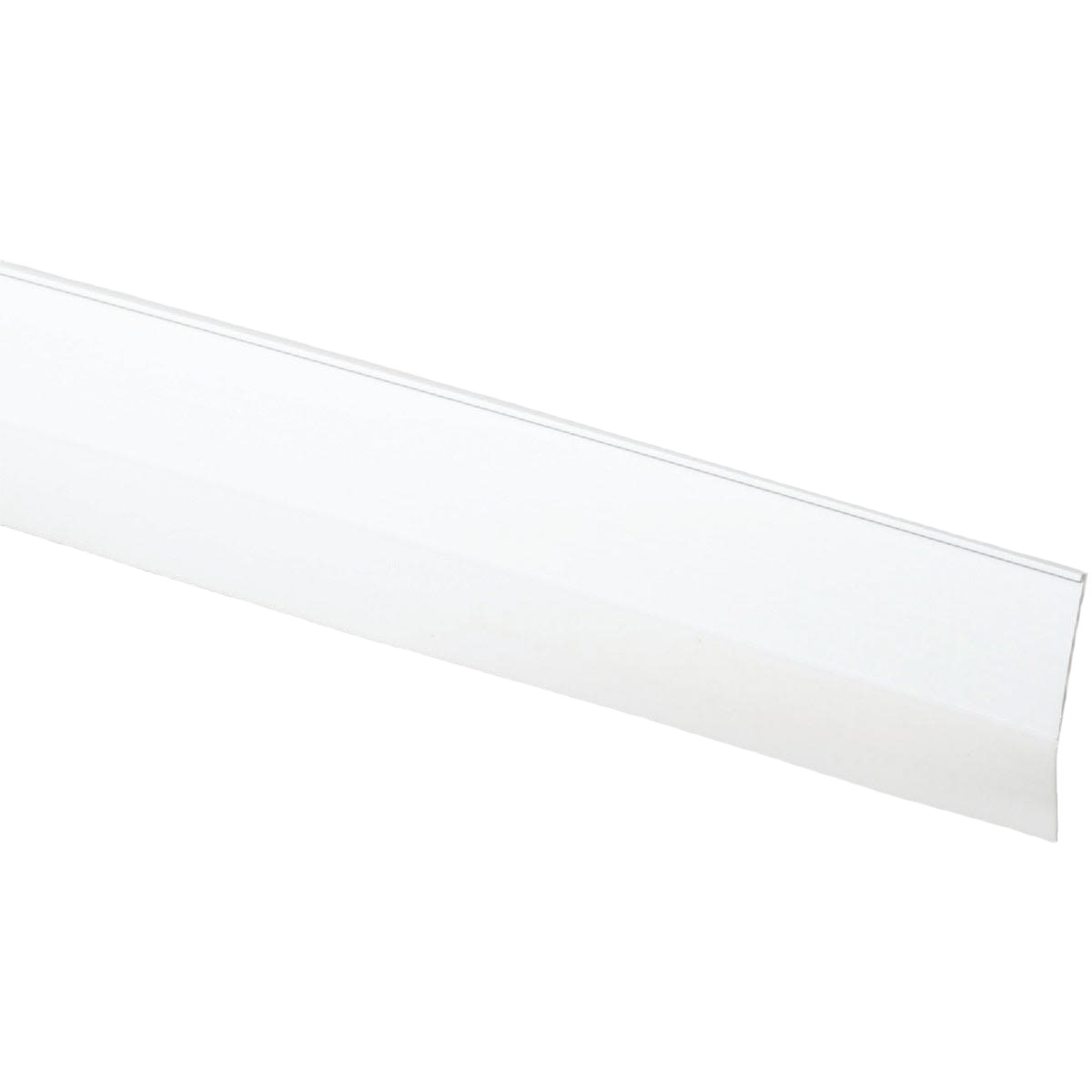 White vinyl self-adhesive door sweep for draft and moisture protection in hardware and home improvement collections
