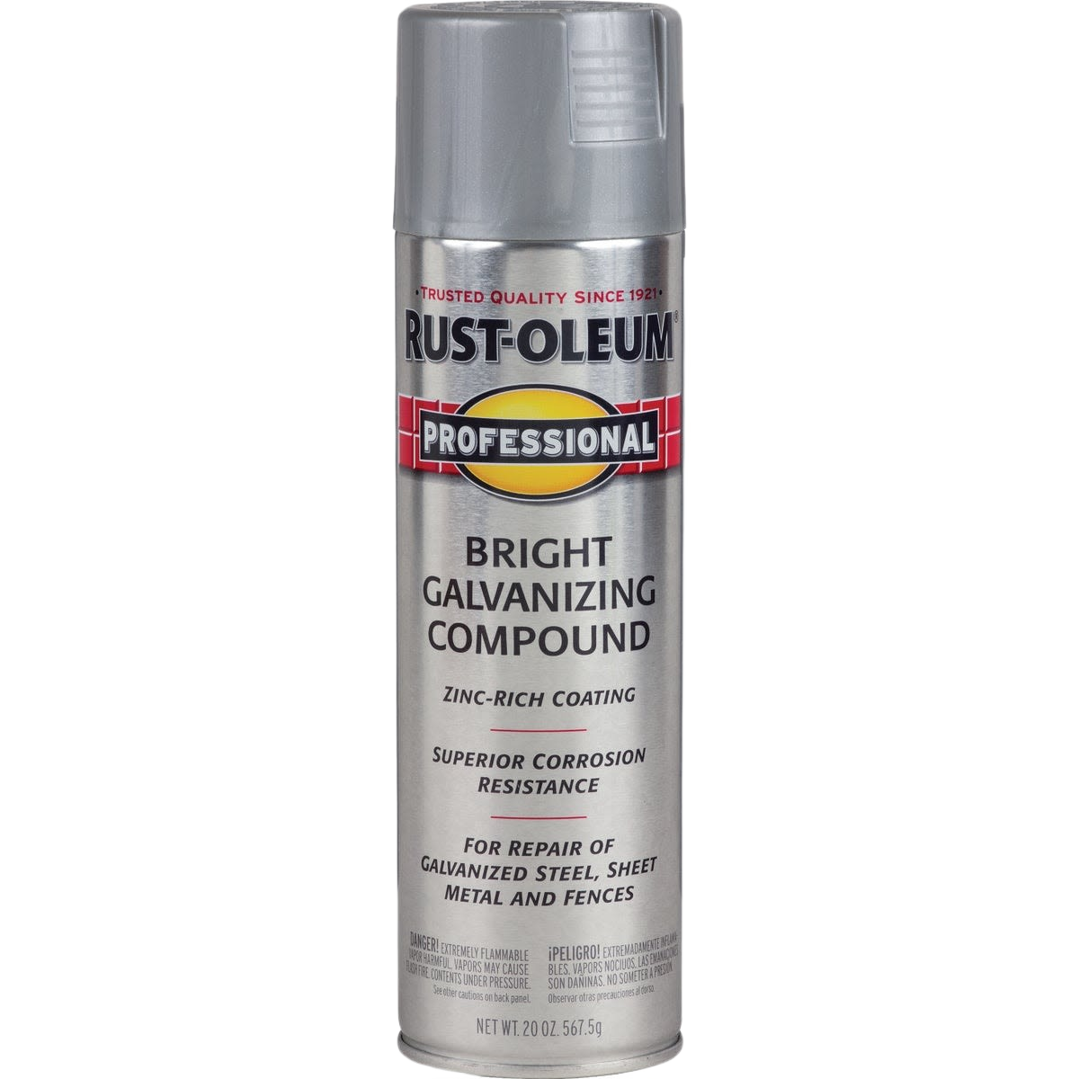 Can of professional bright galvanizing compound spray paint for metal surfaces in under $50 paint supplies