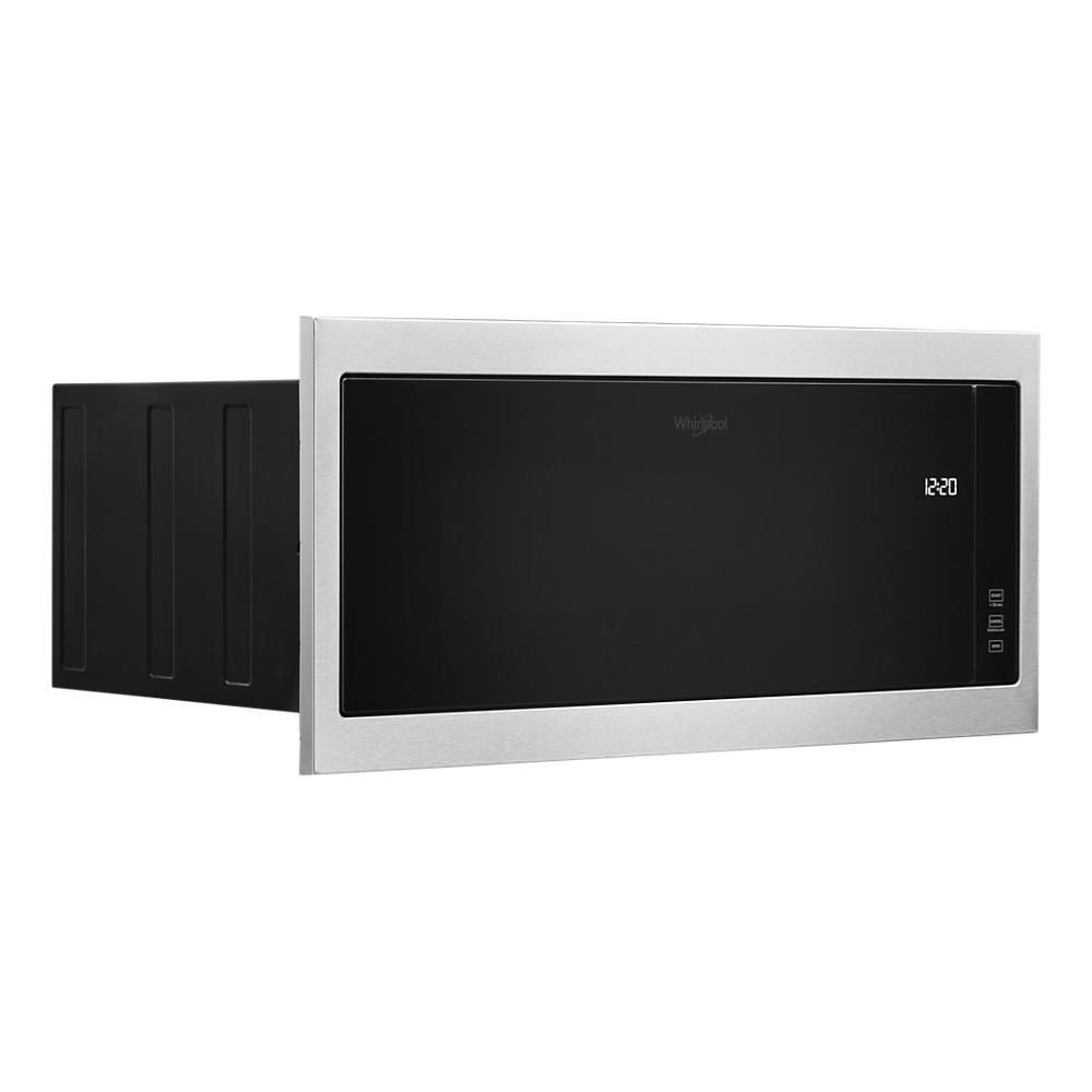 Built-in stainless steel microwave with slim trim kit and digital clock in microwave parts and accessories collection
