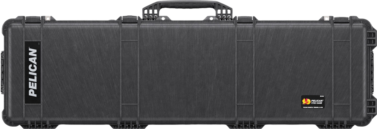 Black Pelican protective case with secure latches for durable storage in dorm and home improvement organization collections