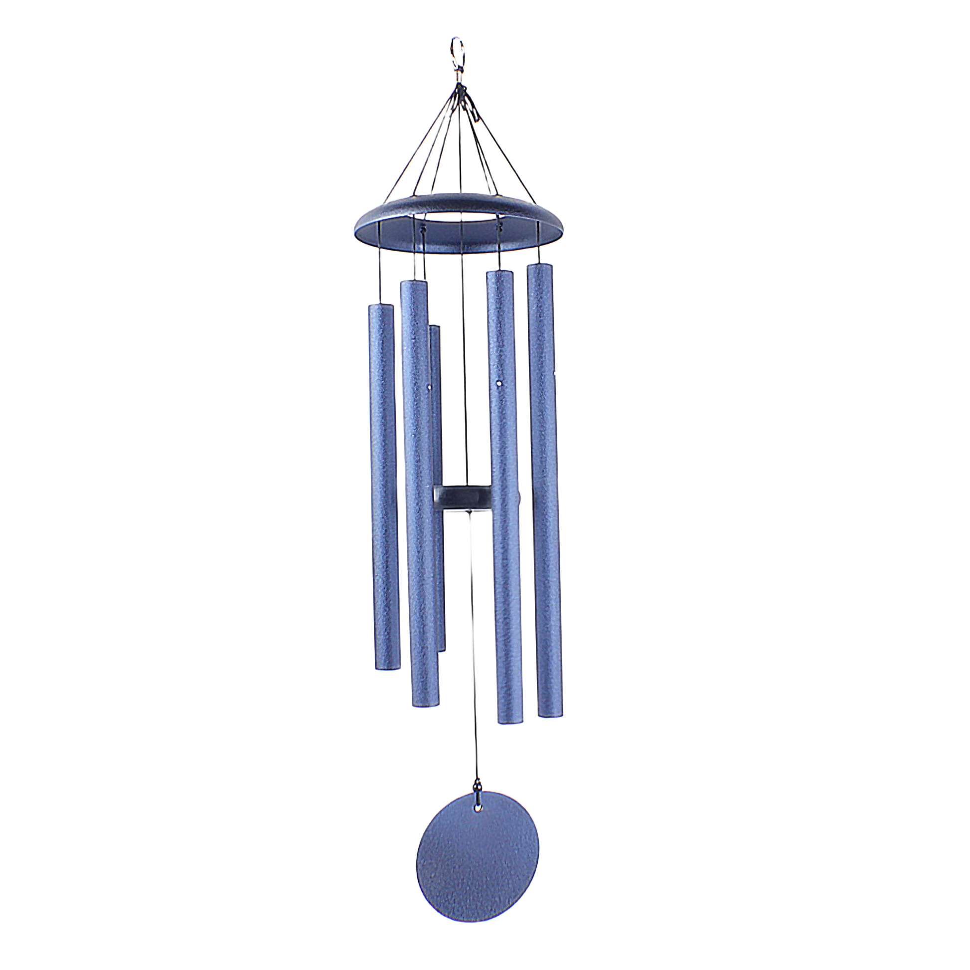 Midnight blue aluminum bell wind chimes with high-density strike for outdoor living and garden decor collections