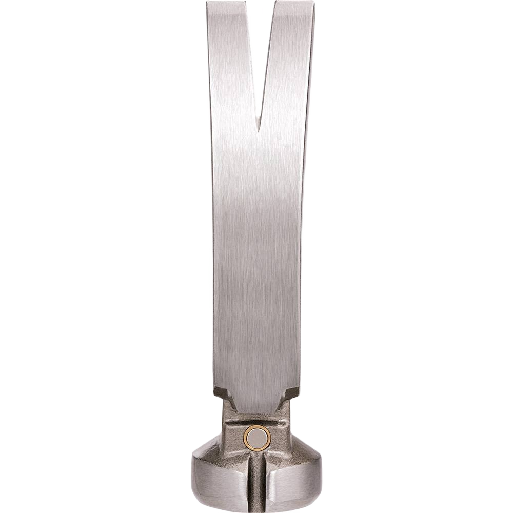 Close-up of polished metal claw hammer head designed for precise nail removal in home improvement tasks