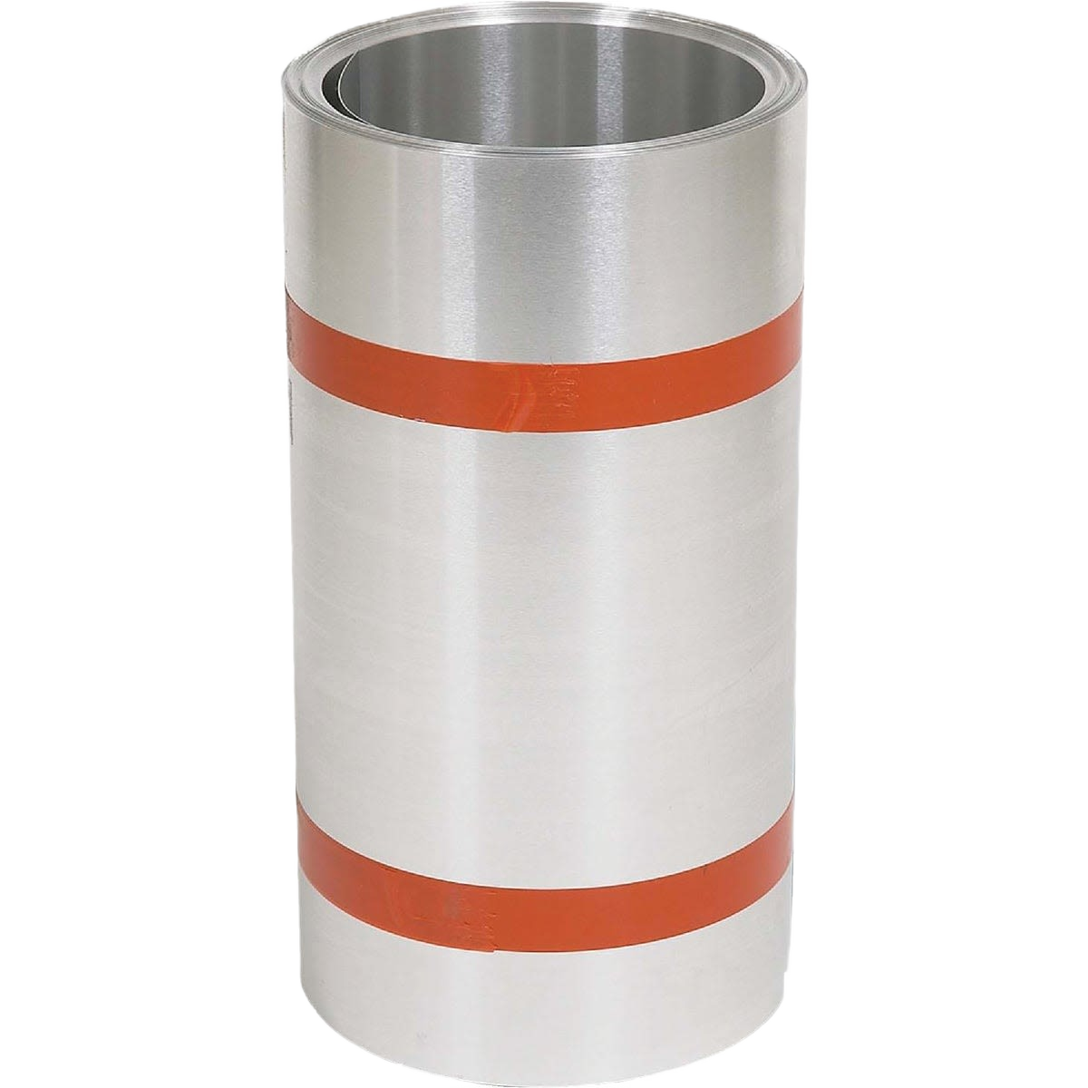 Roll of aluminum flashing with red bands for roofing and building materials in home improvement tools category