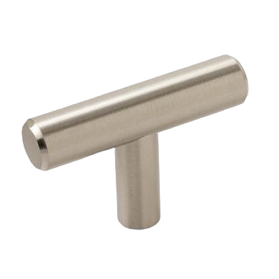 Sterling nickel bar pull with modern cylindrical design for cabinet hardware and home improvement under $50 category
