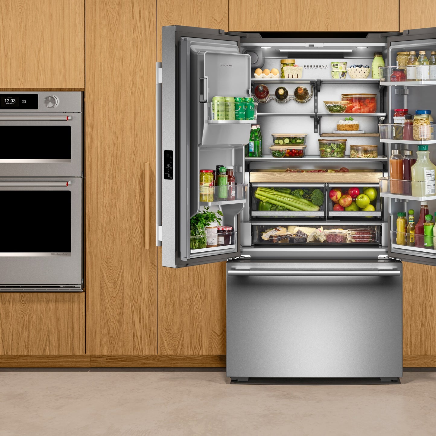 24 Cu. Ft. 36-Inch Counter-Depth French Door Refrigerator with Exterior Ice and Water Dispenser in PrintShield® Stainless Steel