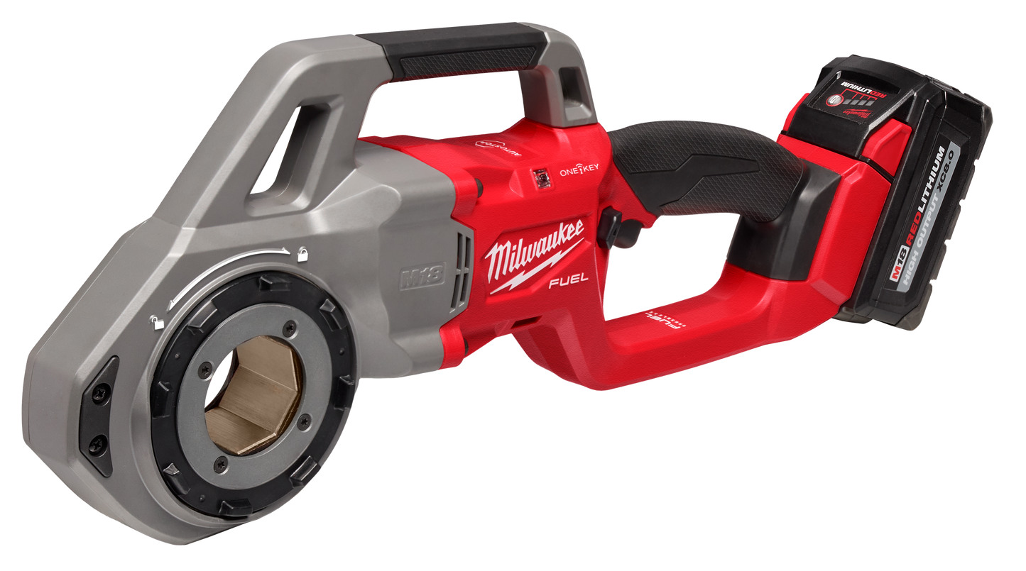 Milwaukee M18 FUEL™ Compact Pipe Threader w/ ONE-KEY™ w/ 1/2" - 1-1/4" Compact NPT Forged Aluminum Die Heads