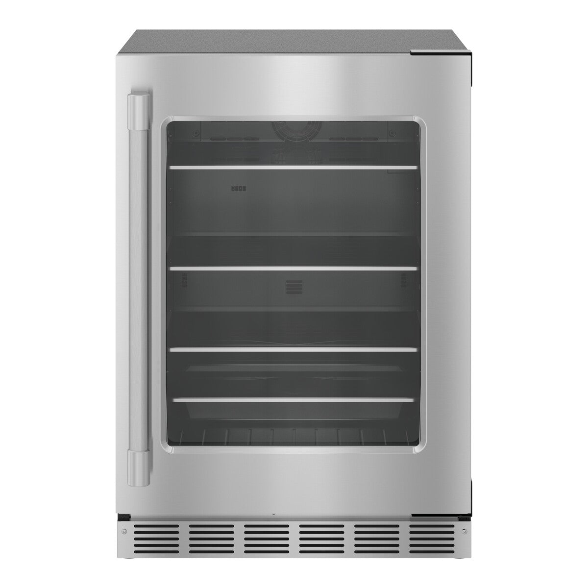 Freedom®, Under Counter Refrigerator with Glass Door , 24_IN, Stainless Steel, Right Hinge