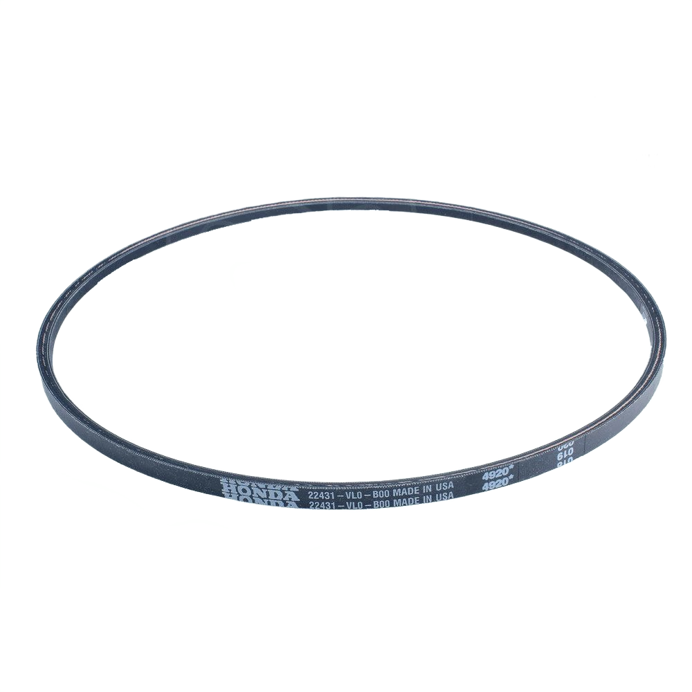Durable rubber V-belt for Honda equipment, made in USA, available in Parts & Lubricants and Honda collections