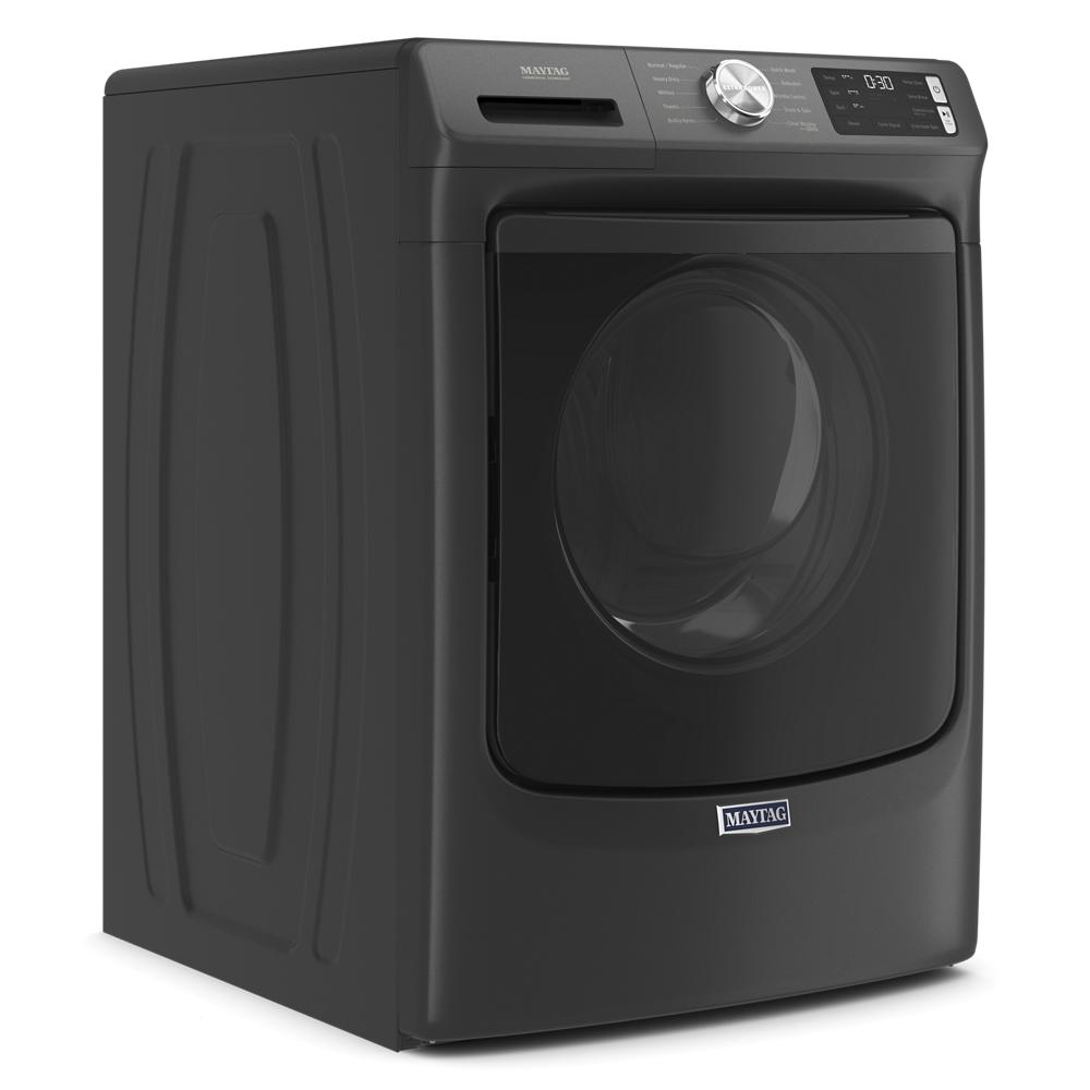 Matte black front load washer with digital controls and large glass door in washers and appliances collection at Hartville Hardware