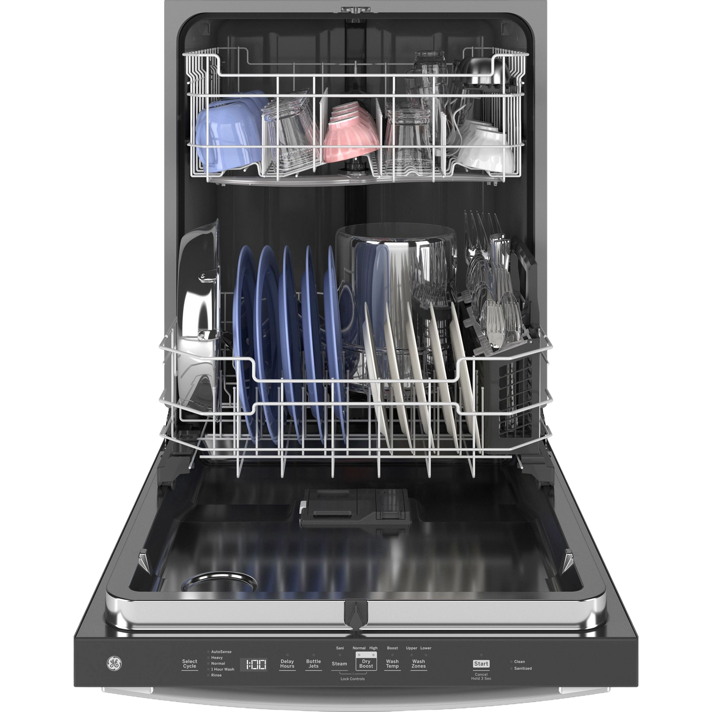 GE® ENERGY STAR® Top Control with Stainless Steel Interior Door Dishwasher with Sanitize Cycle & Dry Boost