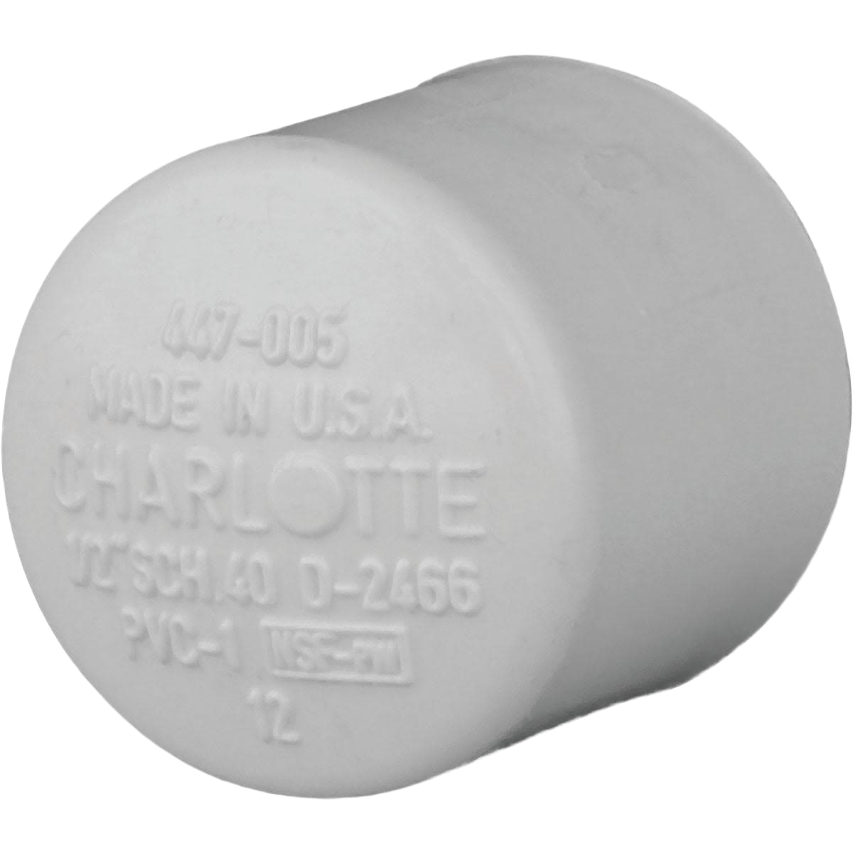 White PVC slip-on pressure cap fitting for plumbing and pipes in Pipes & Fittings and Under $50 collections