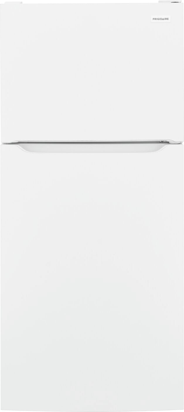 White top freezer refrigerator with streamlined design from kitchen appliances and top freezer refrigerators collection