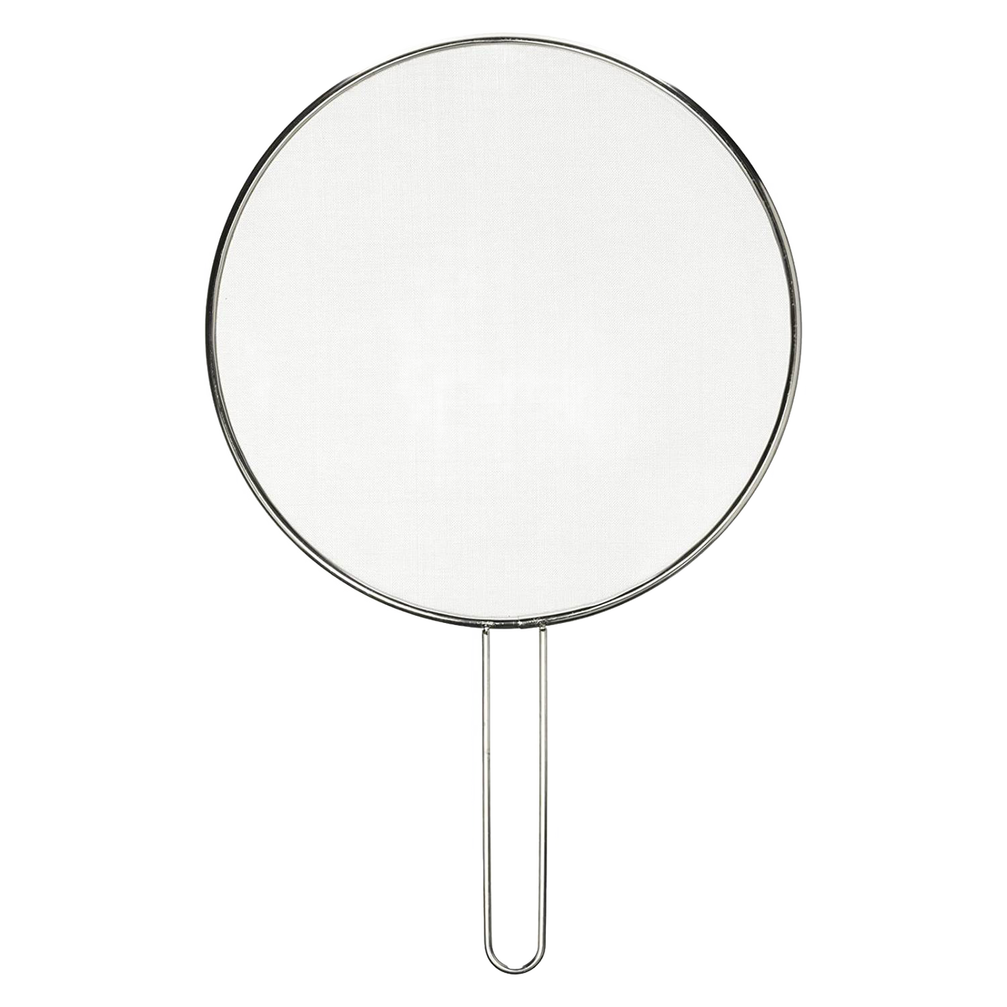 Round stainless steel splatter screen with handle for kitchen use in Kitchenware and Under $50 collections