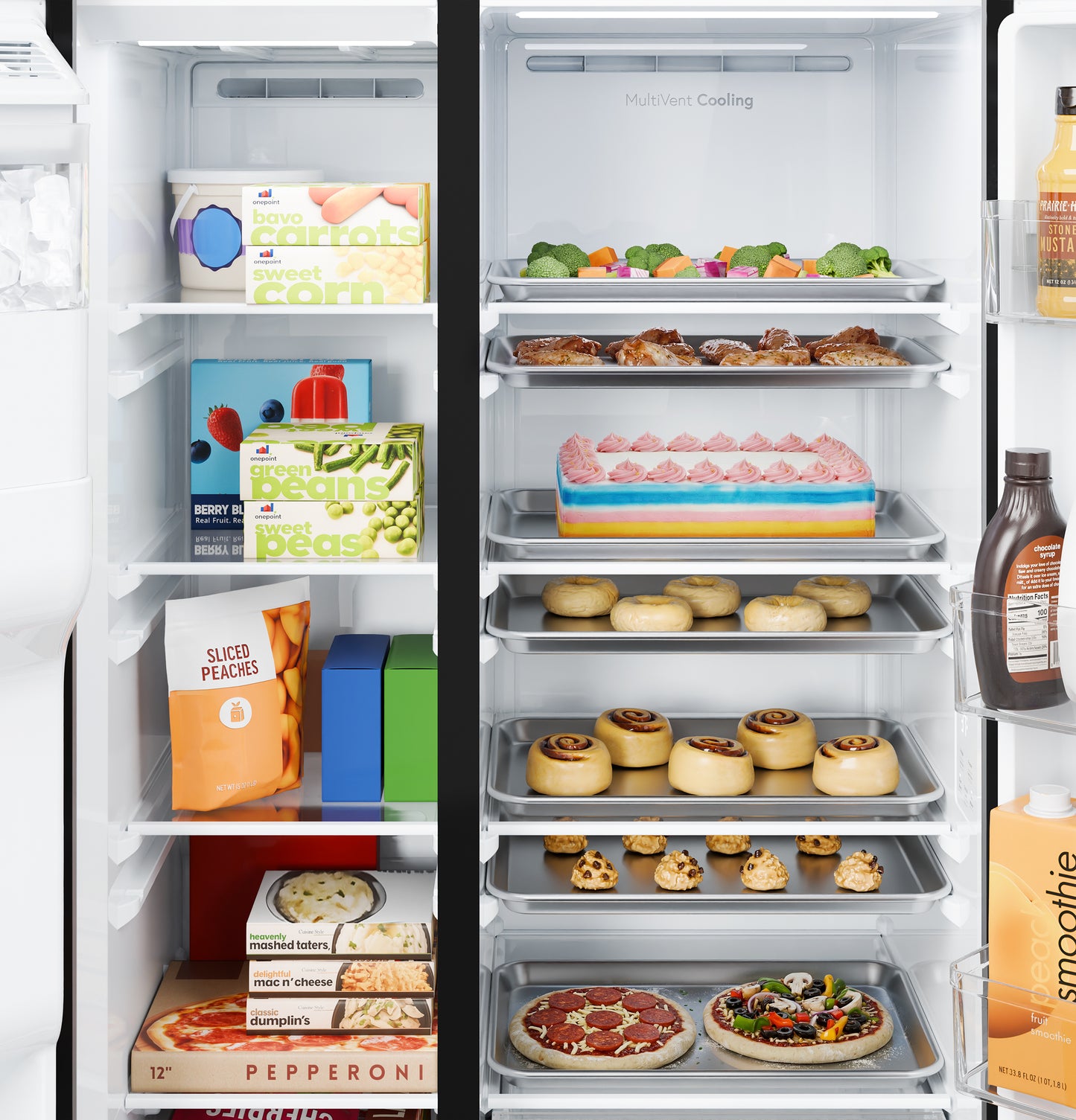 GE® 27.9 Cu. Ft. Side-By-Side Refrigerator with Extra Tall Dispenser and In-Door Icemaker