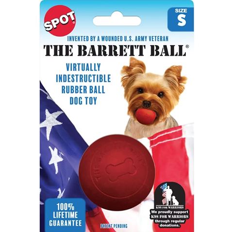Small red rubber dog ball toy designed for durability in pet supplies and dog toys under $50
