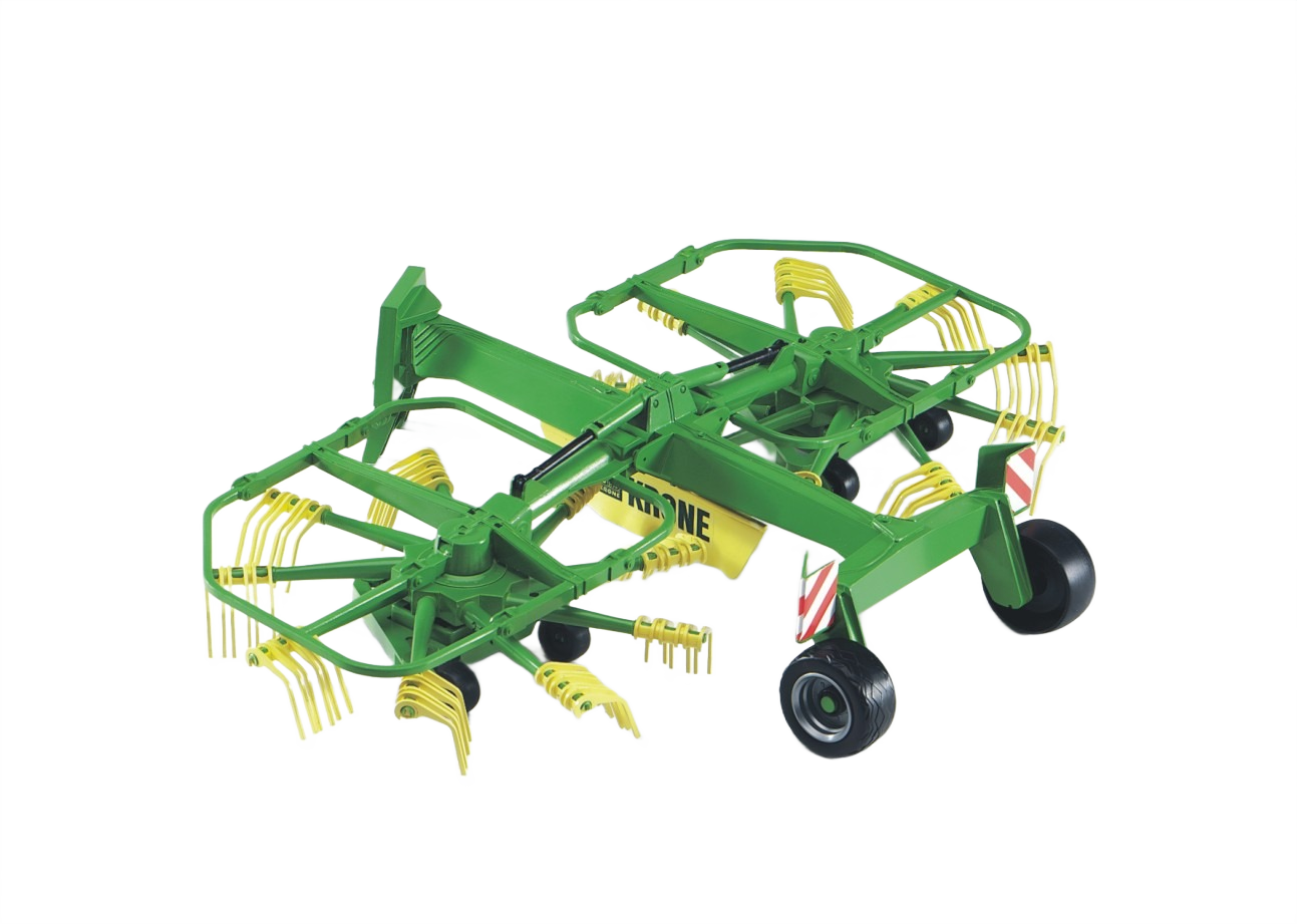 Green dual rotary swath windrower model with foldable cantilever arms for Vehicles & Remote Controlled Toys collection