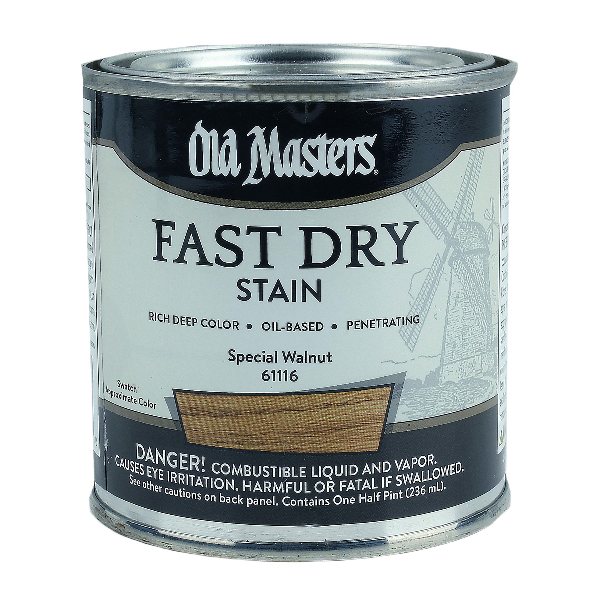 Oil-based fast drying walnut wood stain can enhancing grain and color for interior wood finishing projects