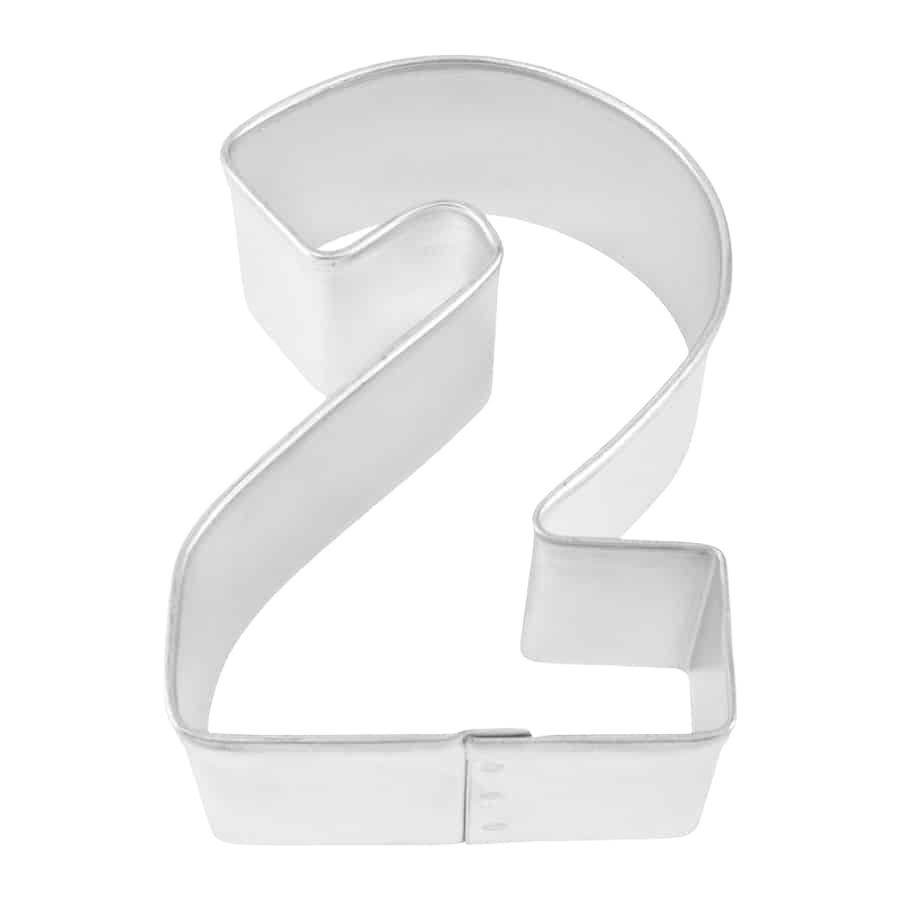Metal number 2-shaped cookie cutter, 3 inches, for bakeware and kitchen gadgets collections under $50