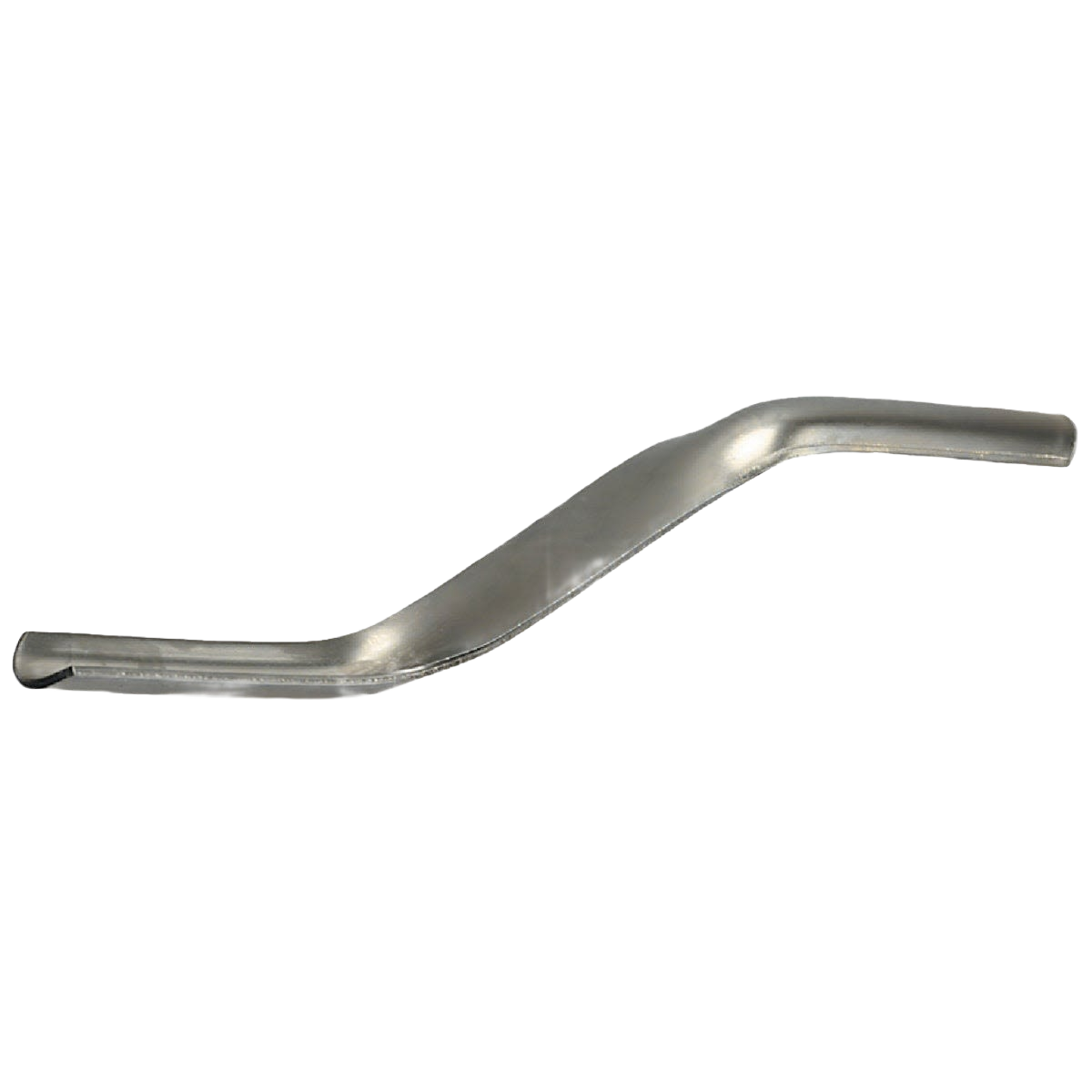 Curved metal brick jointer with a smooth steel finish designed for tools and home improvement use