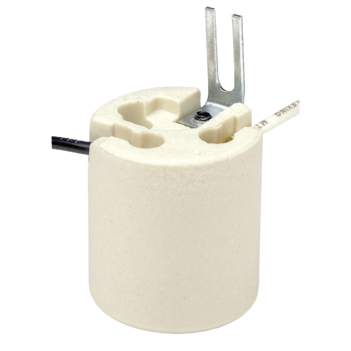 Porcelain keyless socket with metal connector clips for electrical lighting and lamp parts under $50 collections