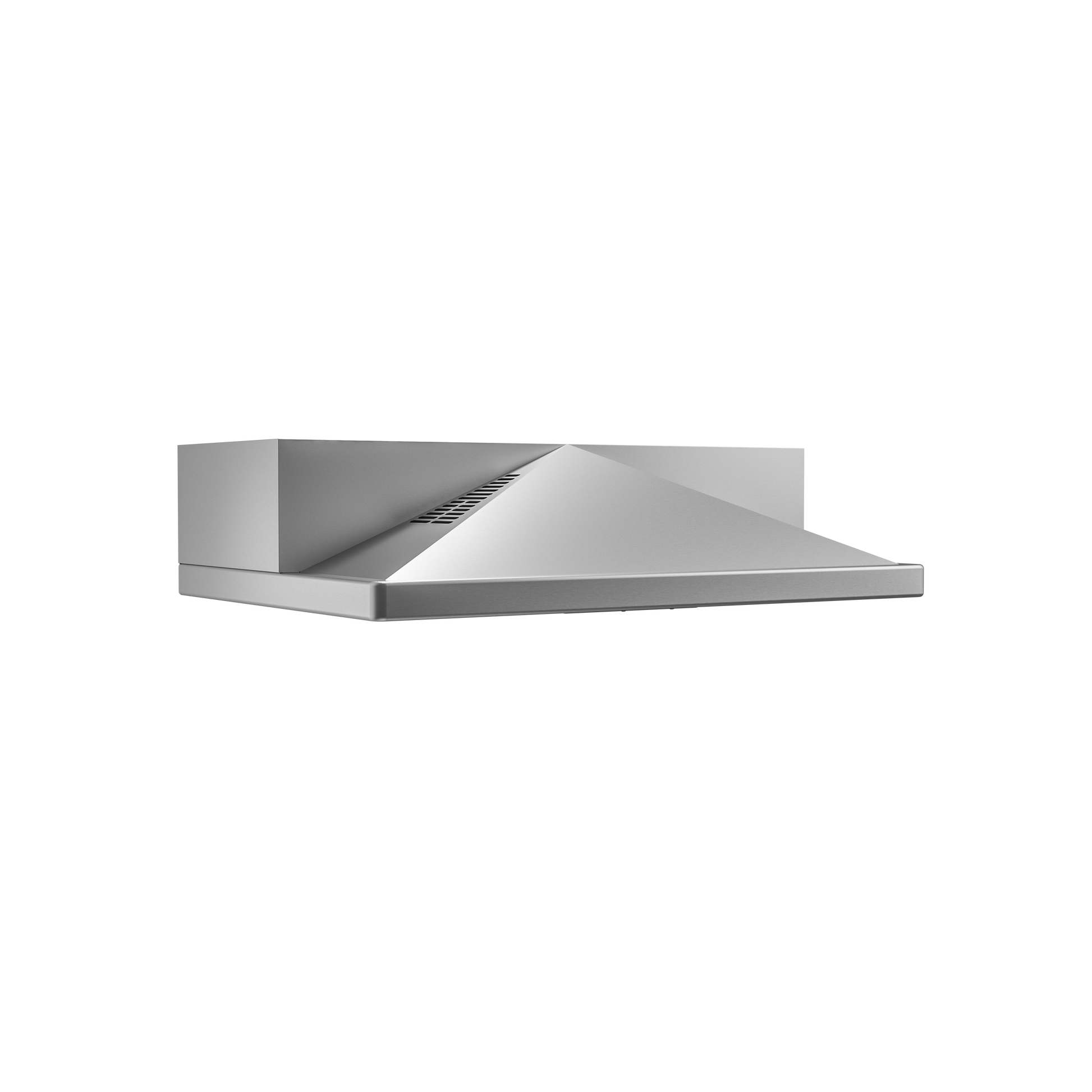 Stainless steel pyramid under cabinet hood with LED lighting for kitchen appliances in Range Hoods collection