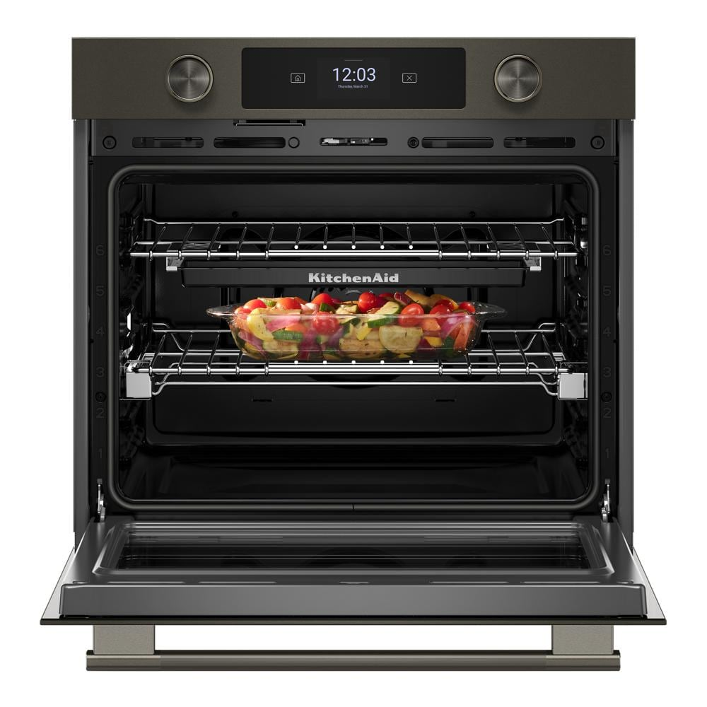 30-inch Smart Electric Single Wall Oven with Assisted Cooking Modes - Black Ore