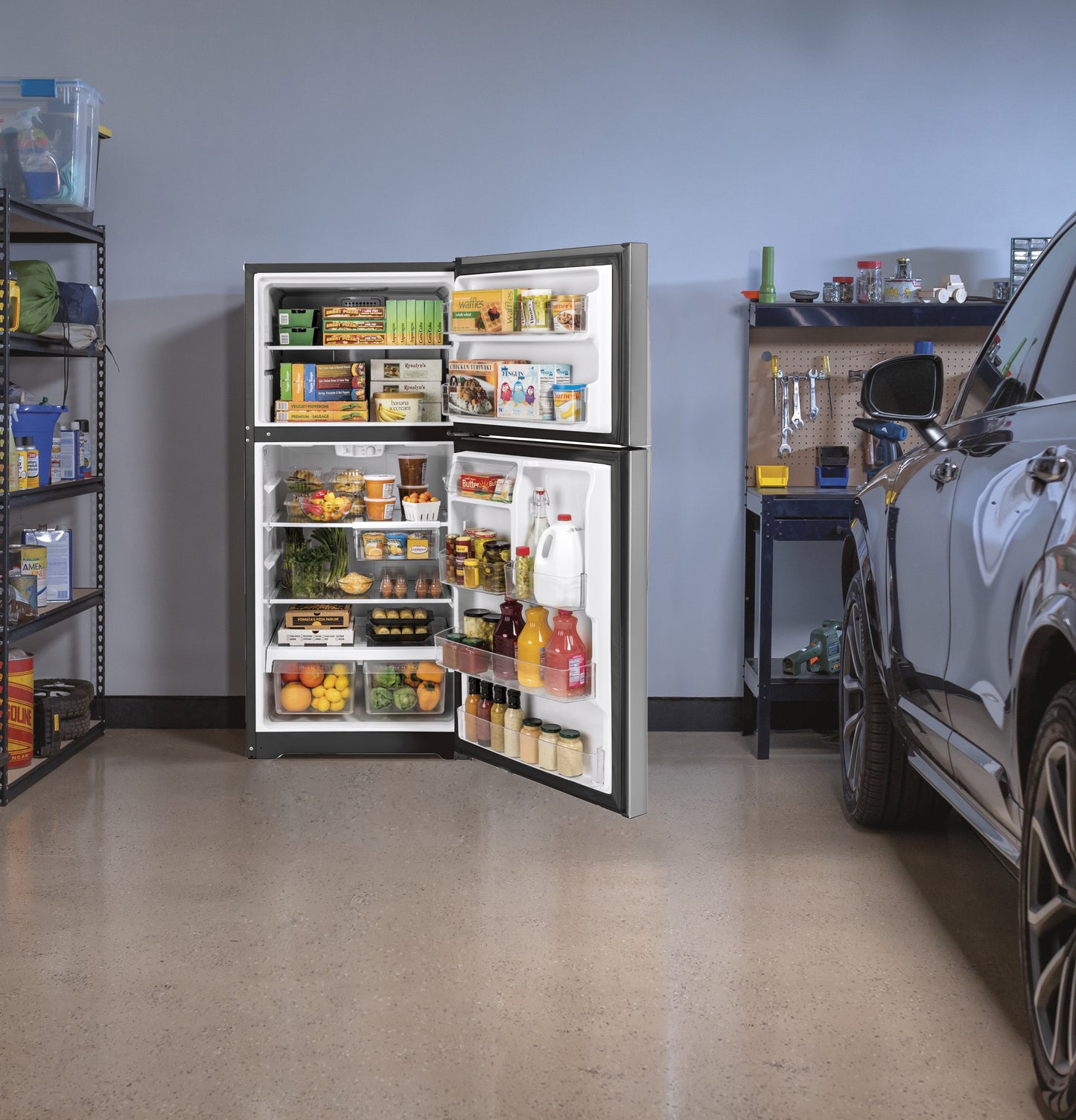 GE® 21.9 Cu. Ft. Garage Ready Top-Freezer Refrigerator
